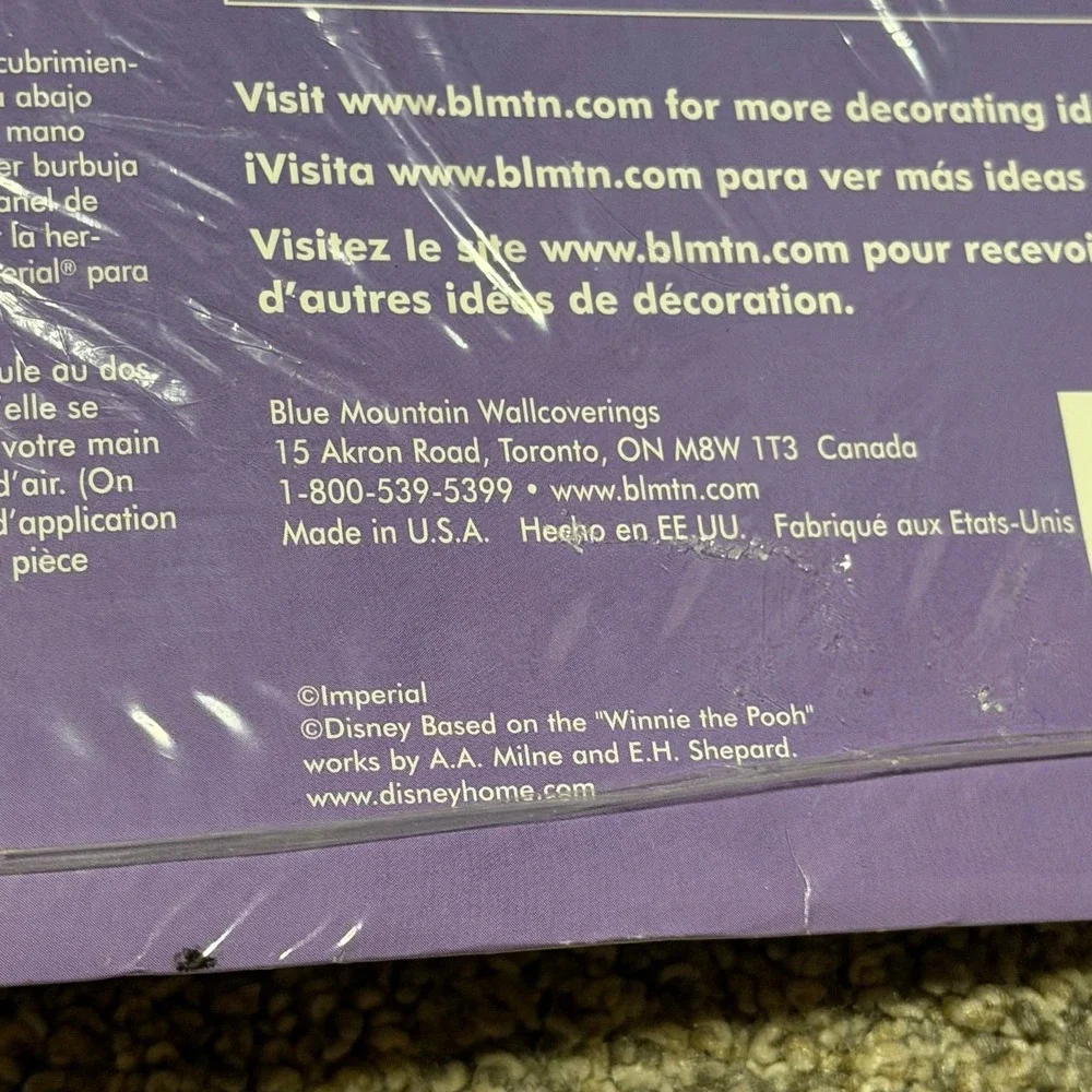 Y2K Disney Winnie The Pooh Wall Decals Imperial Self‎ Stick Wall Art New Sealed